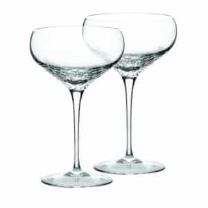 Vera Wang Sequin Crystal Champagne Saucer Pair