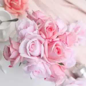 Cote Noire – Herringbone Flower- Roses & Hydrangeas – Clear