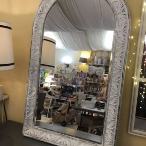 Oval Mirror.  Pressed Metal Frame