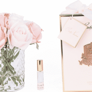 Cote Noire – Herringbone Flower – Mixed Rose Buds – Clear