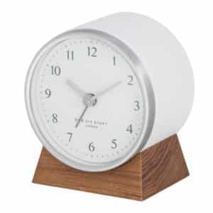 Nina White Silent Alarm Clock