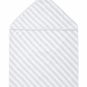 Pure Baby -hooded Towel Pale  Grey Melange Stripe