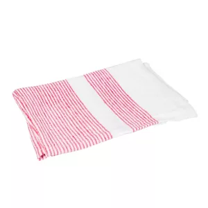 Tea Towel -woven Multi Stripe Tea Towel Red & White