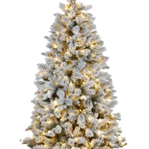 Snowy Wesley Twinkle Led Slim Christmas Tree -6ft ( 183cm )