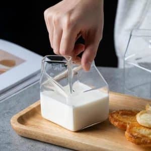 Milk   Carton – Glass ( Set Of 2 )