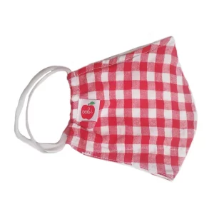 Face Mask Red Gingham Childrens