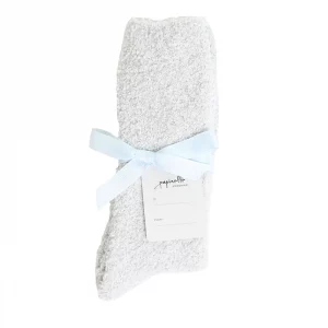 Papinellie Cosy Bed Socks In Blue Grey