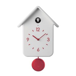 Guzzini Qq Clock With Pendulum (white) – 24.8x12x39cm