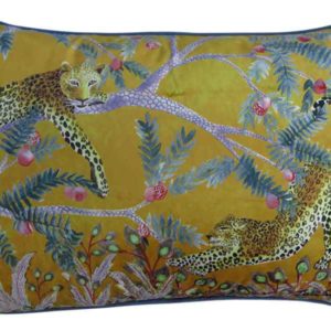 Yellow Leopard Cushion Cover