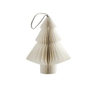 Off-white Paper Tree Ornament H10cm