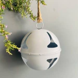 White Christmas Bell With Spherical Shape.