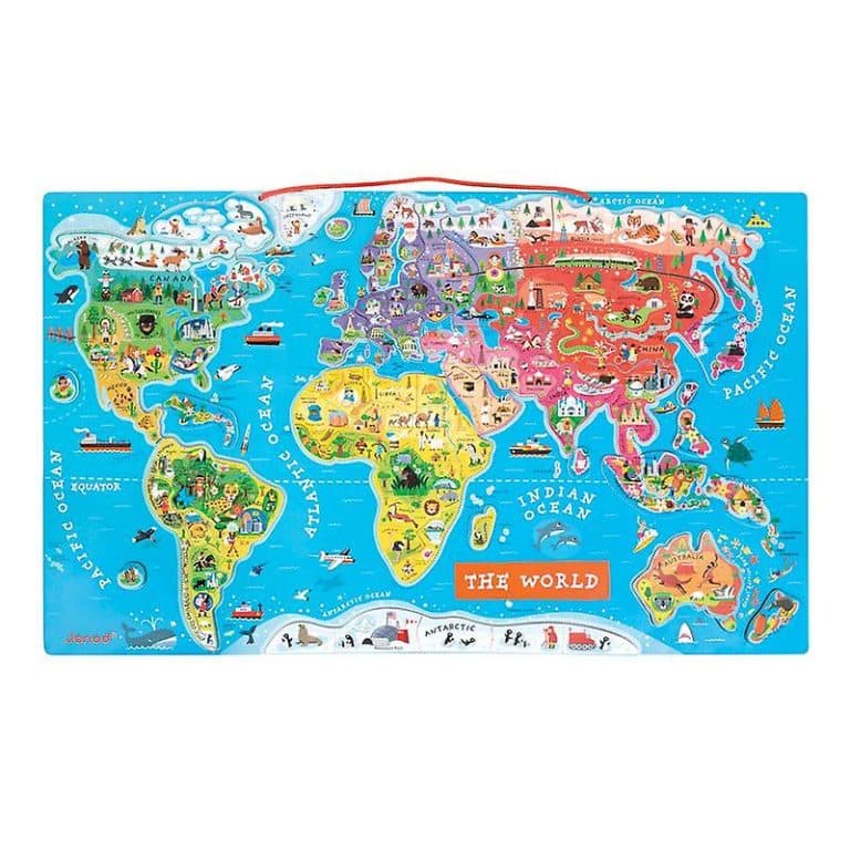 Janod World Map Puzzle English Version Novita Gifts