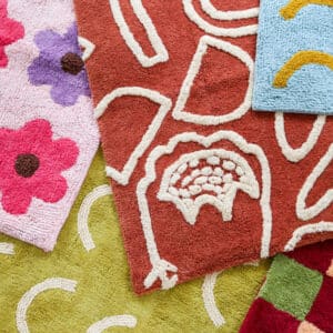 Candy Flowerbed Bath Mat