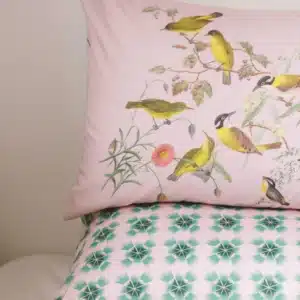 Yellow Birds Pillowcase Set *organic Cotton