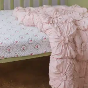 Cot Quilt Rosette Tuscan Pink *organic Cotton