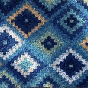 Coir Doormat – Kelim Blue Long