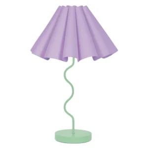 Cora Fluted Shade Table Lamp – Purple