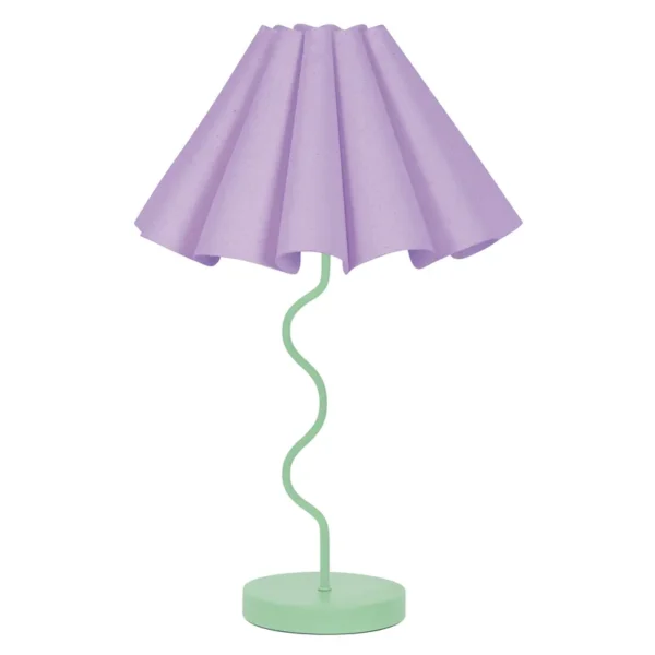 Cora Fluted Shade Table Lamp - Purple