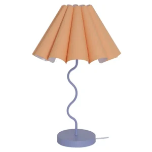 Cora Fluted Shade Table Lamp – Orange