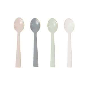 Coloured Enamel Spoons Set 4