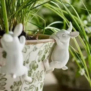 Hanging Bunny Decor White