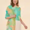 Powder, Hummingbird - Aqua Linen Print