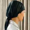 SILK SLEEP BONNET. Black