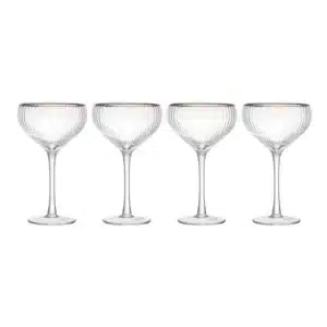 Mikasa. Sorrento Coupe Set 4 Piece In Clear