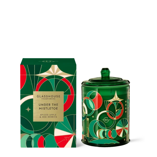 Limited Edition UNDER THE MISTLETOE ,SPICED APPLE & RED BERRIES 380g Triple Scented Soy Candle