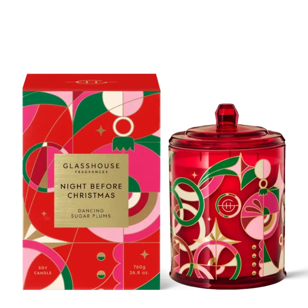 Limited Edition NIGHT BEFORE CHRISTMAS ,DANCING SUGAR PLUMS 760g Triple Scented Soy Candle