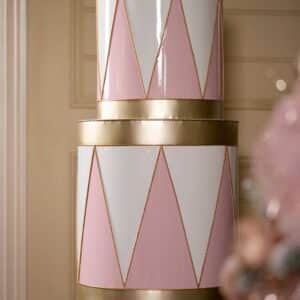 Pink And Champagne Harlequin Drums Set/3