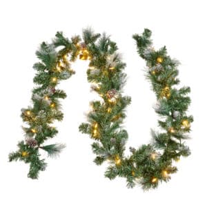 Christmas Garland With Twinkle Lights- Bayville Pine, 274cm, Electric