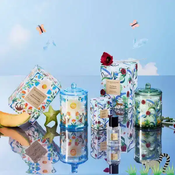 Limited Edition FLOWER THERAPY $59.95 HYDRANGEA & WILD POPPY 380g Triple Scented Soy Candle - Image 2