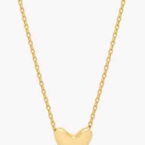 Estella Bartlett Elongated Domed Heart Necklace Gold