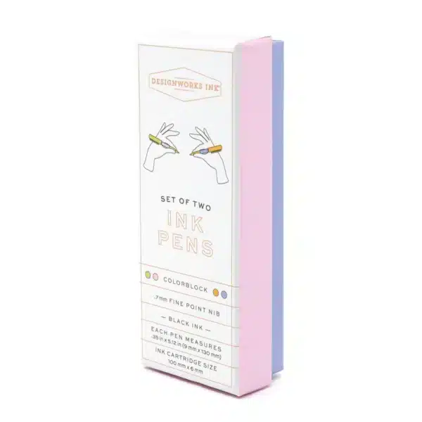 Color Block Pens - Set of 2 - Lilac + Cornflower