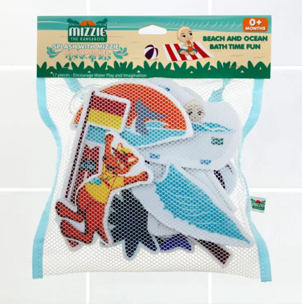 NEW BATH TOY - Splash With Mizzie Baby Bath Foam Stickies