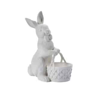 Deluxe White Bunny With Basket