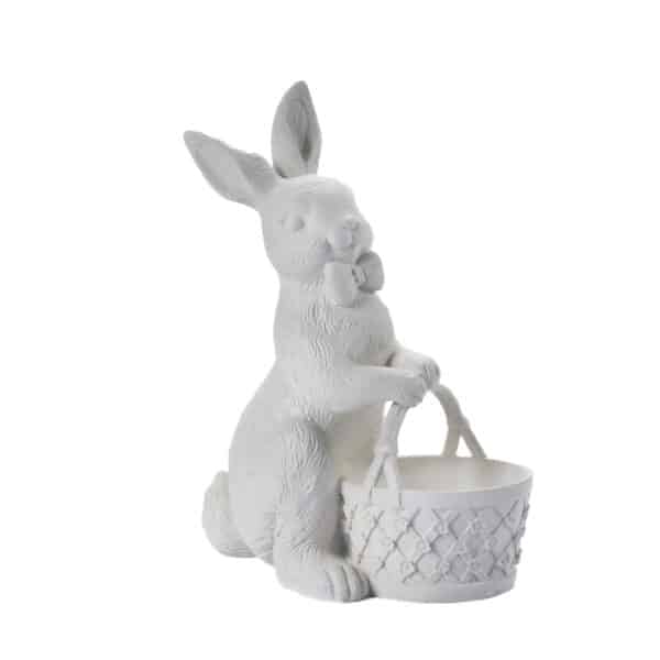 DELUXE WHITE BUNNY WITH BASKET