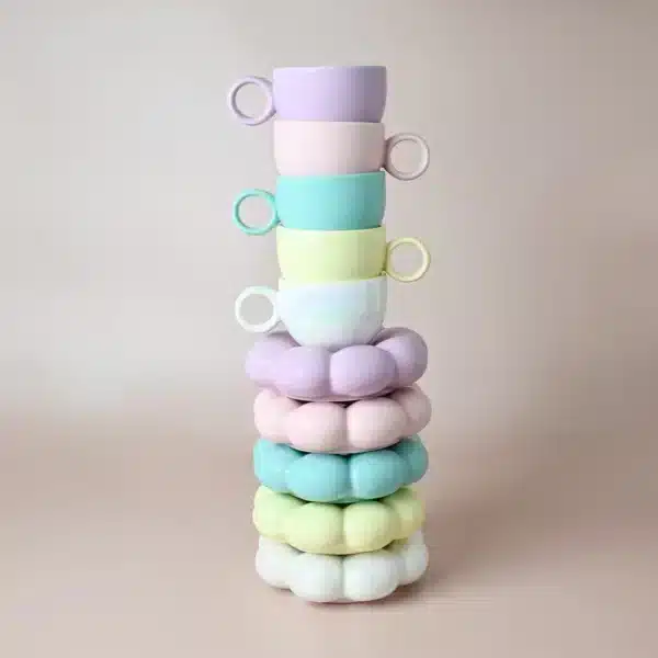 Lottie Mug & Saucer Set  Pearl - Image 4