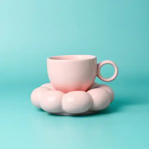 Lottie Mug & Saucer Set   Pink