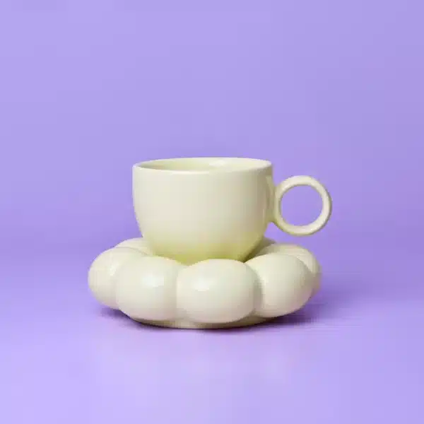 Lottie Mug & Saucer Set  Yellow
