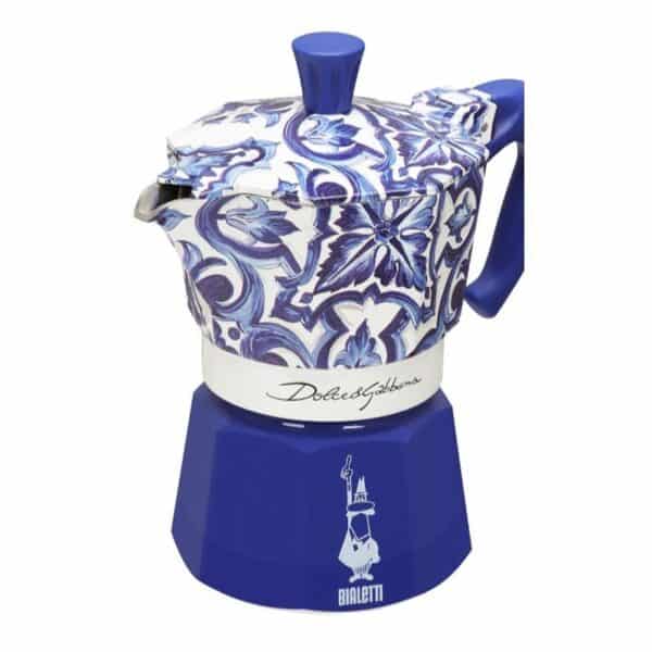 Bialetti. Dolce & Gabbana – Blu Med MOKA Express 3 Cup Espresso Maker (Made in Italy) - Image 2