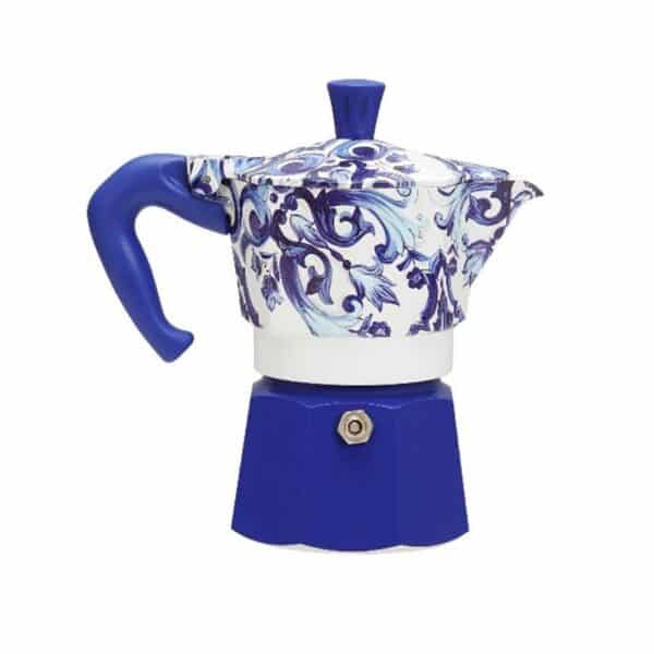 Bialetti. Dolce & Gabbana – Blu Med MOKA Express 3 Cup Espresso Maker (Made in Italy) - Image 4