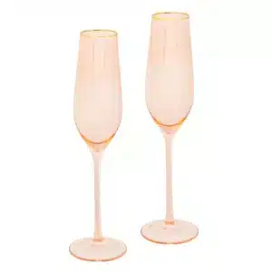 Champagne Flute Rose Crystal – Set Of 2