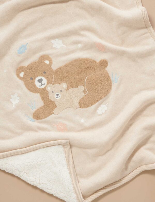Embroidered Lined Blanket - Image 2