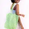 Kind Bag: Tote Bag Lime Green Gingham