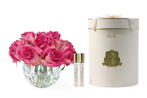 COTE NOIRE  COTE NOIRE LUXURY ROUND 13 ROSE BUD BOUQUET - MAGENTA - RRB07