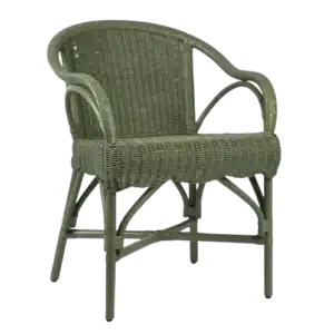Belle Rattan Armchair Green