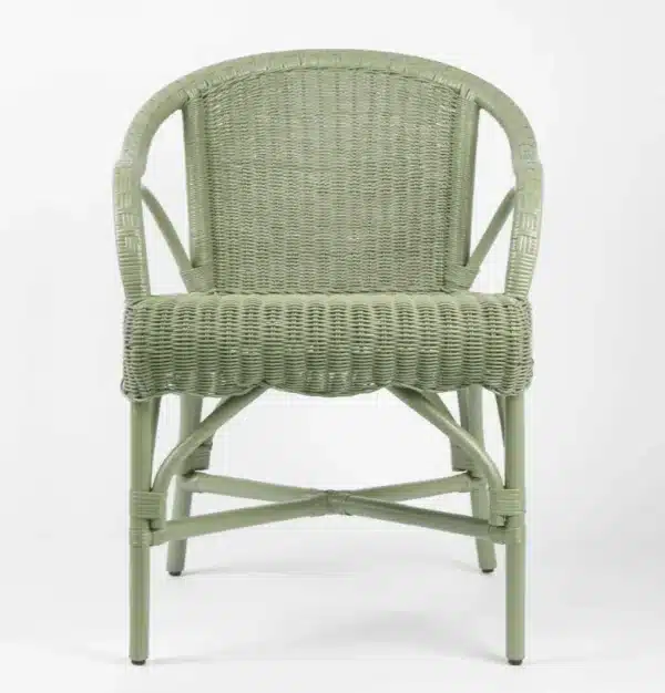 Belle Rattan Armchair Green