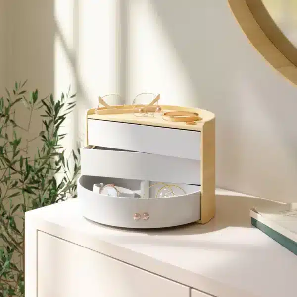 MOONA STORAGE BOX - WHITE/NATURAL - Image 4